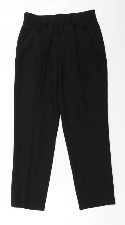 Womens UK Size 27 in Preworn Regular Fit Capri Black Trousers