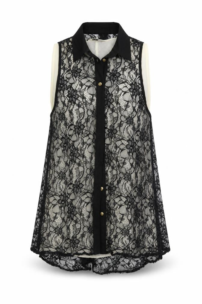 Womens UK Size 10 Miss Selfridge Blue Basic Button-Up