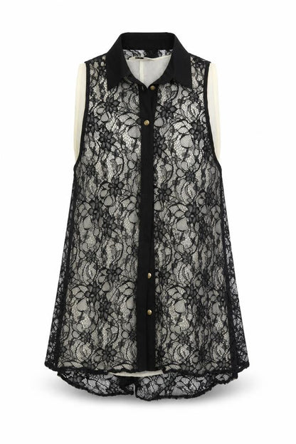 Womens UK Size 10 Miss Selfridge Blue Basic Button-Up