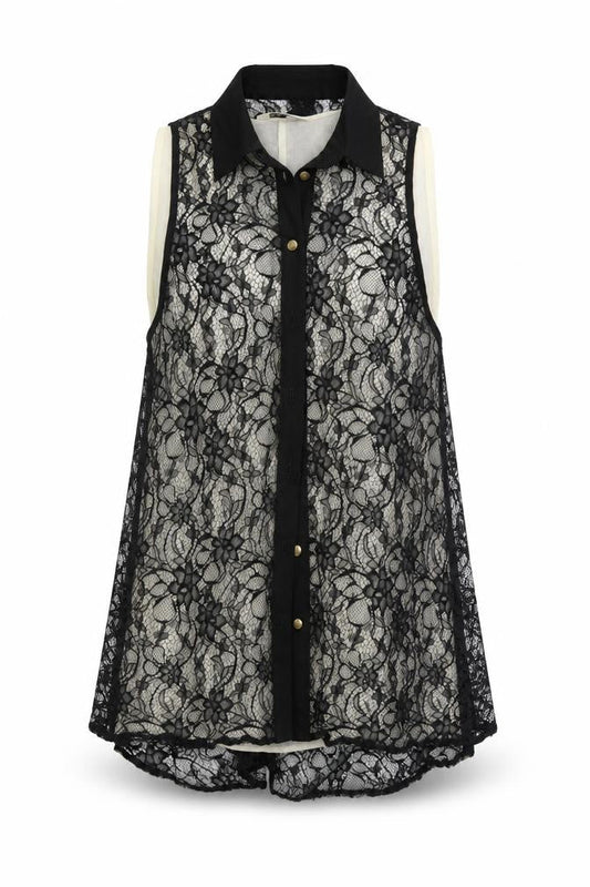 Womens UK Size 10 Miss Selfridge Blue Basic Button-Up