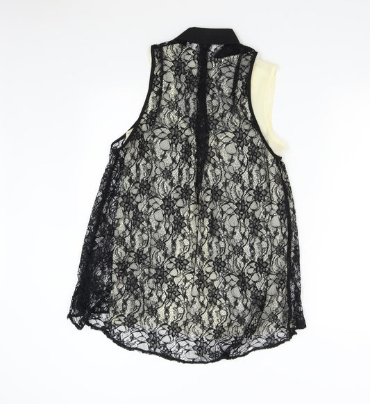 Miss Selfridge Womens Blue   Basic Button-Up Size 10