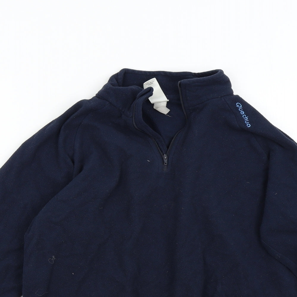 Womens UK Size M Quechua Blue Henley Jumper