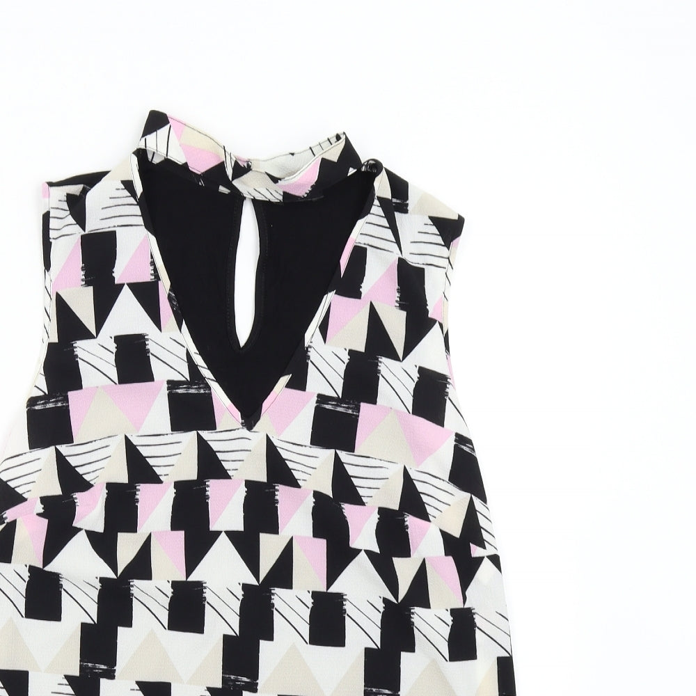 Womens UK Size 12 Matalan Multicoloured Basic Blouse