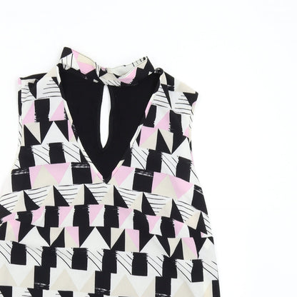 Womens UK Size 12 Matalan Multicoloured Basic Blouse