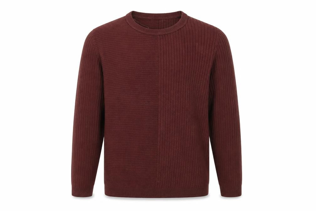 Front view of Jacgueline de Yong men’s red knit jumper, size M
