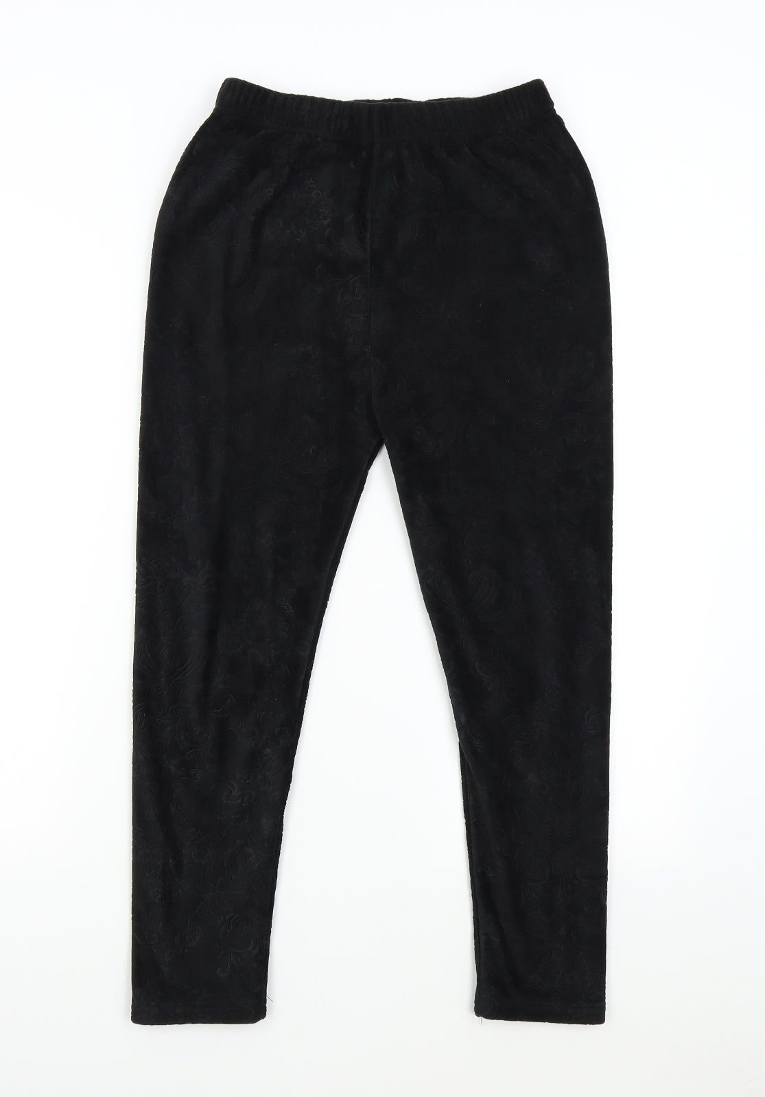 Womens UK Size 10 Preworn Regular Fit Jogger Black Trousers