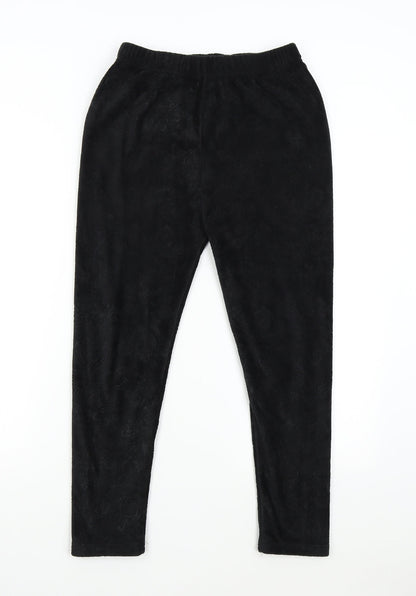 Womens UK Size 10 Preworn Regular Fit Jogger Black Trousers