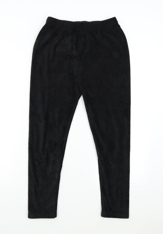 Womens UK Size 10 Preworn Regular Fit Jogger Black Trousers