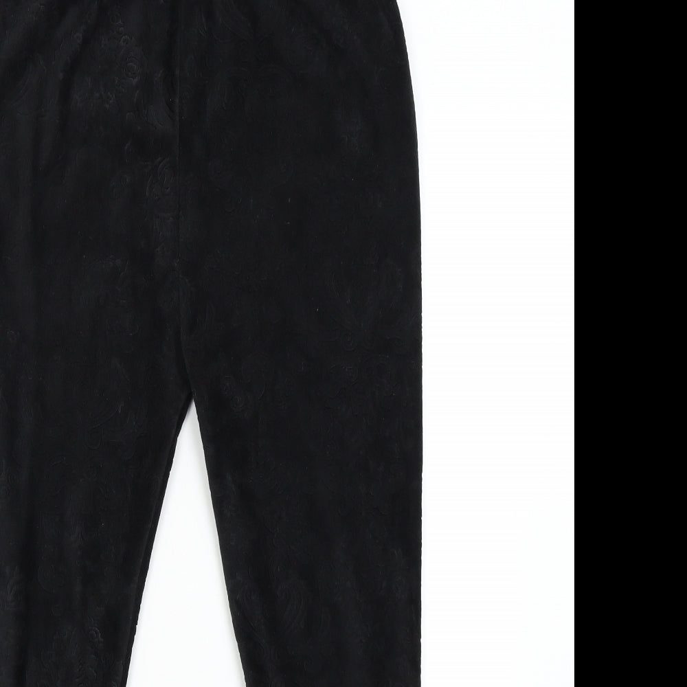 Womens UK Size 10 Preworn Regular Fit Jogger Black Trousers