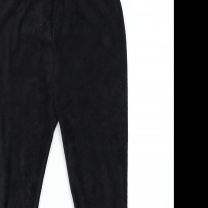 Womens UK Size 10 Preworn Regular Fit Jogger Black Trousers
