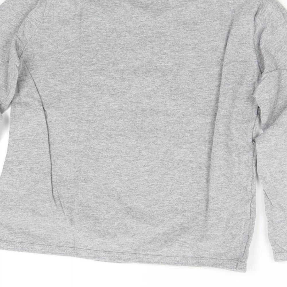 Minervakia Girls Grey Solid Flannel  Pyjama Top Size 6 Years  - Stars
