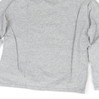 Minervakia Girls Grey Solid Flannel  Pyjama Top Size 6 Years  - Stars