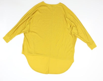 LV Clothing Womens Yellow  Knit Pullover Jumper Size L