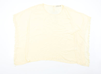 Additional front view of Anany women’s beige basic blouse, size M