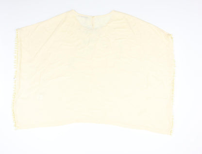 Back view of Anany women’s beige basic blouse, size M