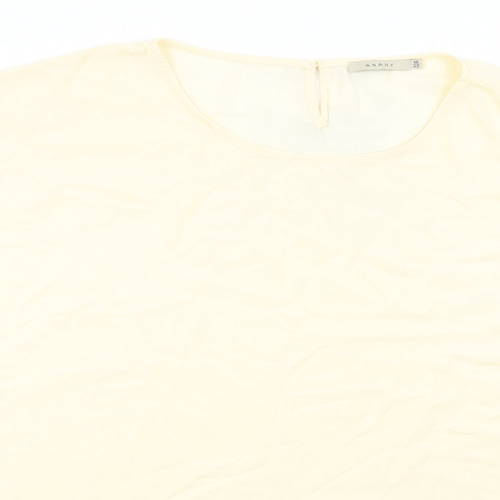 Close-up detail of Anany women’s beige basic blouse, size M