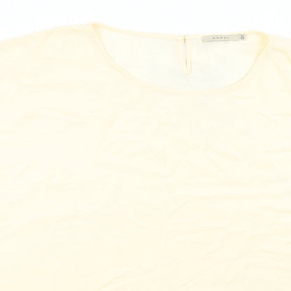 Close-up detail of Anany women’s beige basic blouse, size M