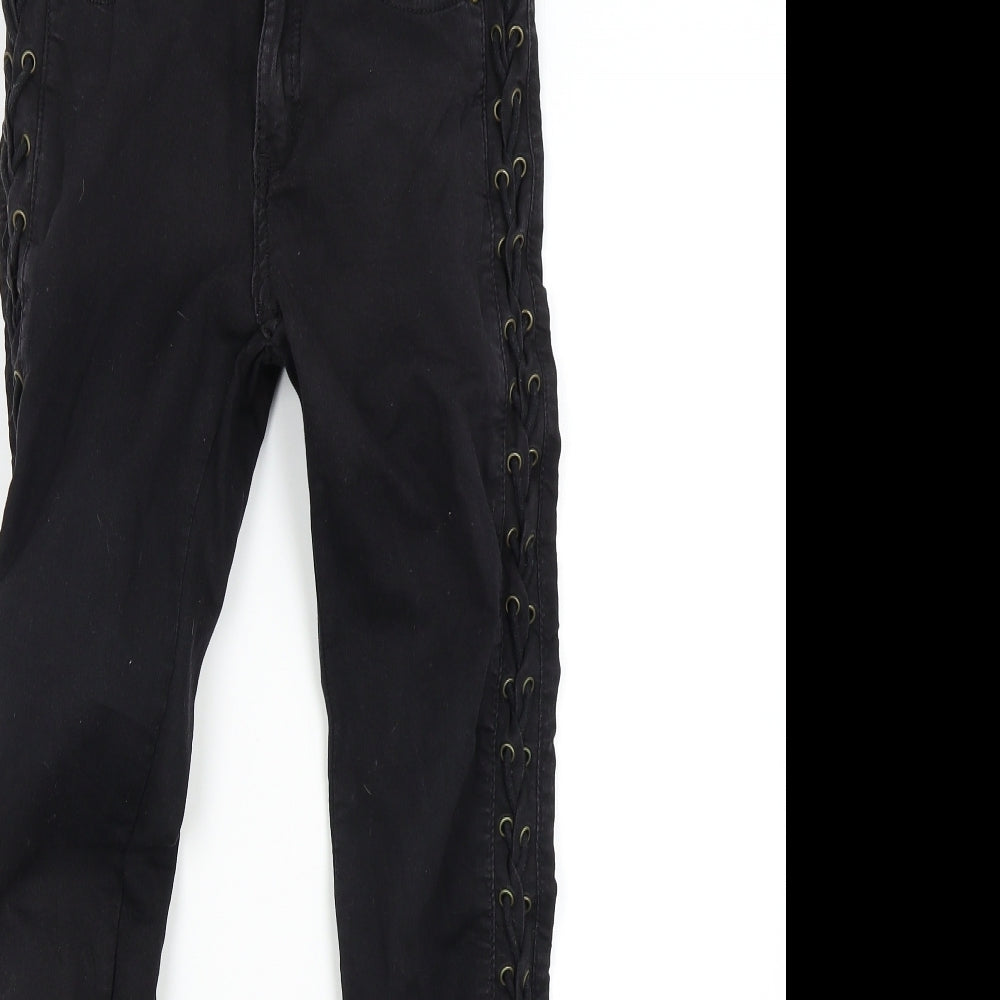 Womens UK Size 8 Denim Club Slim Fit Skinny Black Jeans