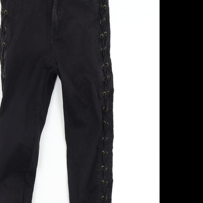 Womens UK Size 8 Denim Club Slim Fit Skinny Black Jeans
