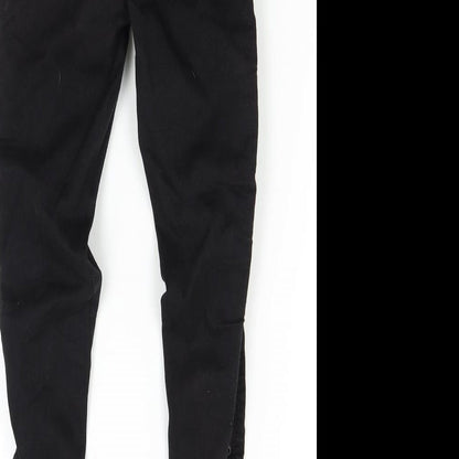 Womens UK Size 8 Denim Club Slim Fit Skinny Black Jeans