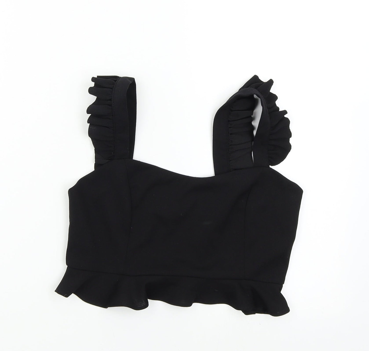 Womens UK Size M Vera & Lucy Black Cropped Tank