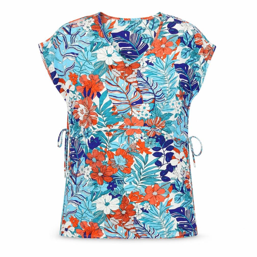 Womens UK Size 14 Preworn Multicoloured Basic Blouse