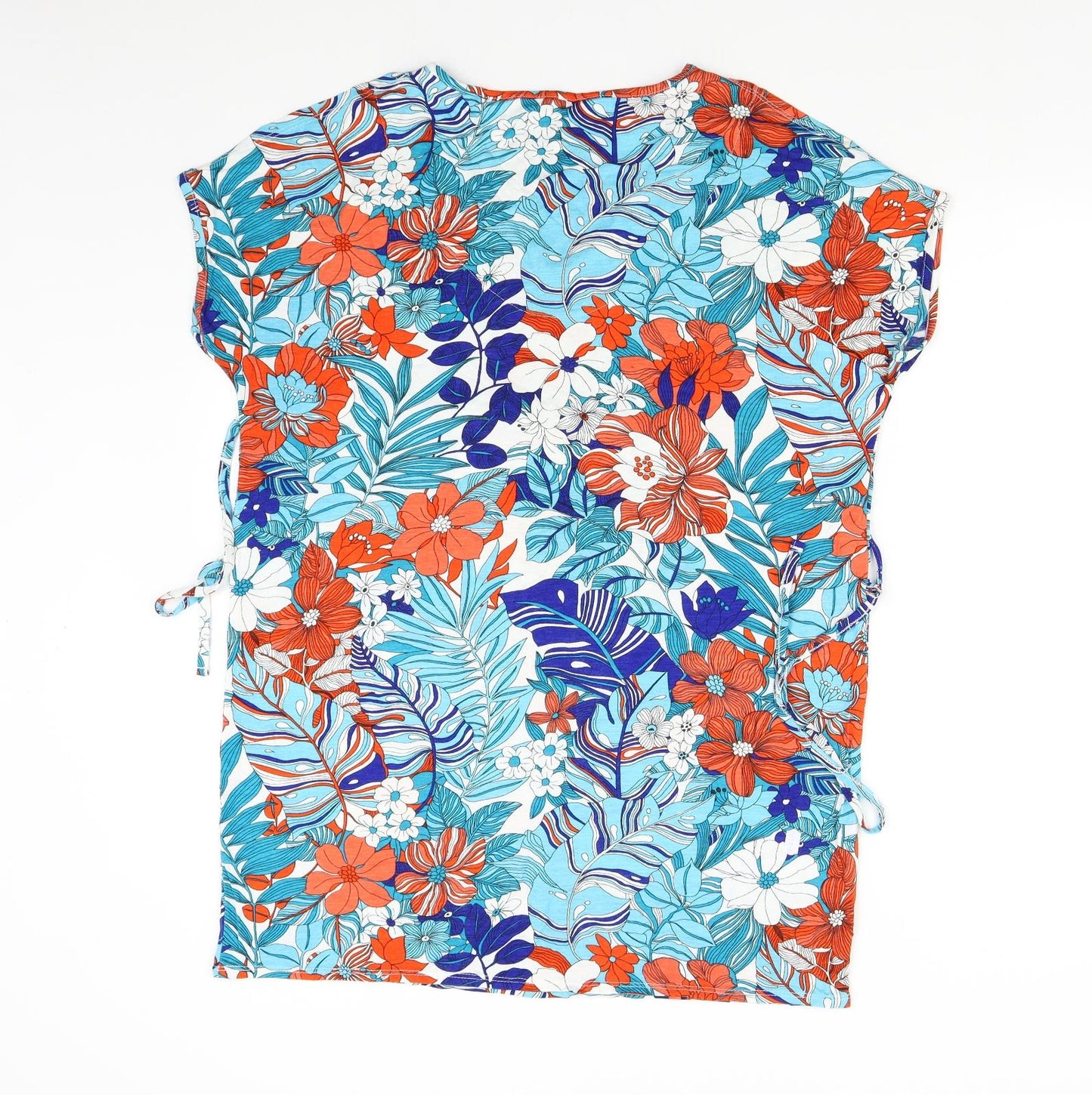 Womens UK Size 14 Preworn Multicoloured Basic Blouse