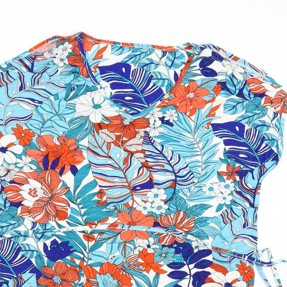 Womens UK Size 14 Preworn Multicoloured Basic Blouse