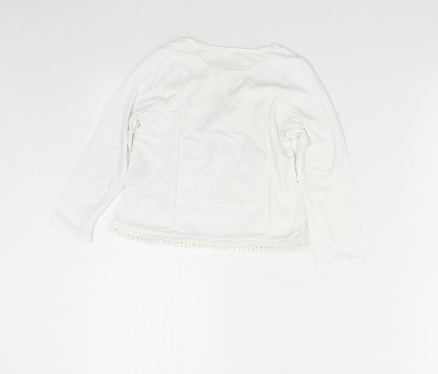 H&M Girls White   Basic T-Shirt Size 4 Years  - Birds