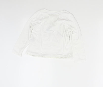 H&M Girls White   Basic T-Shirt Size 4 Years  - Birds