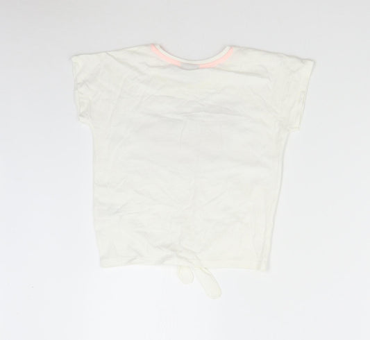 Matalan Girls White   Basic T-Shirt Size 9 Years