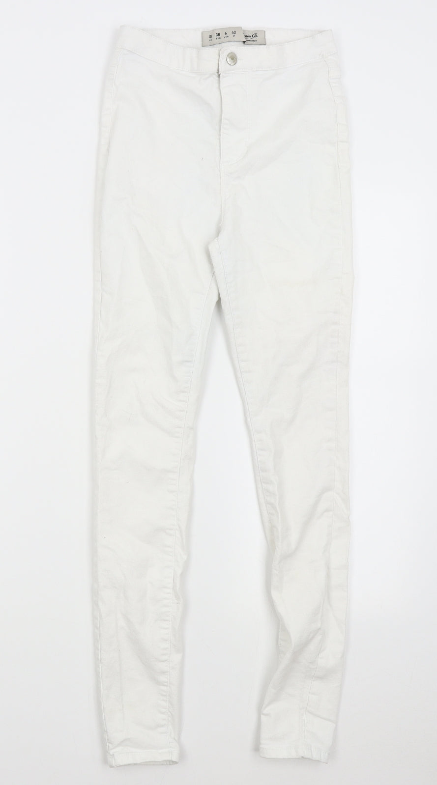 Primark Womens White  Denim Skinny Jeans Size 10 L28 in