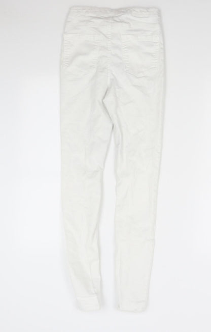 Primark Womens White  Denim Skinny Jeans Size 10 L28 in