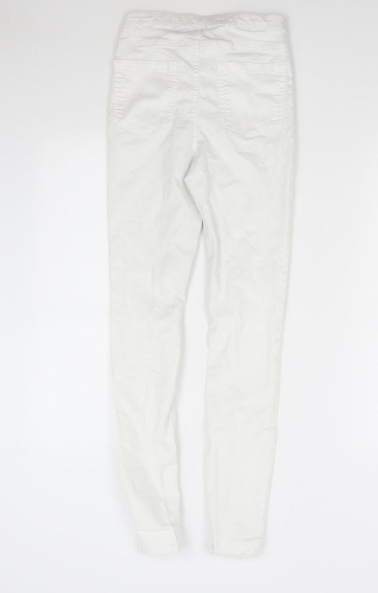 Primark Womens White  Denim Skinny Jeans Size 10 L28 in