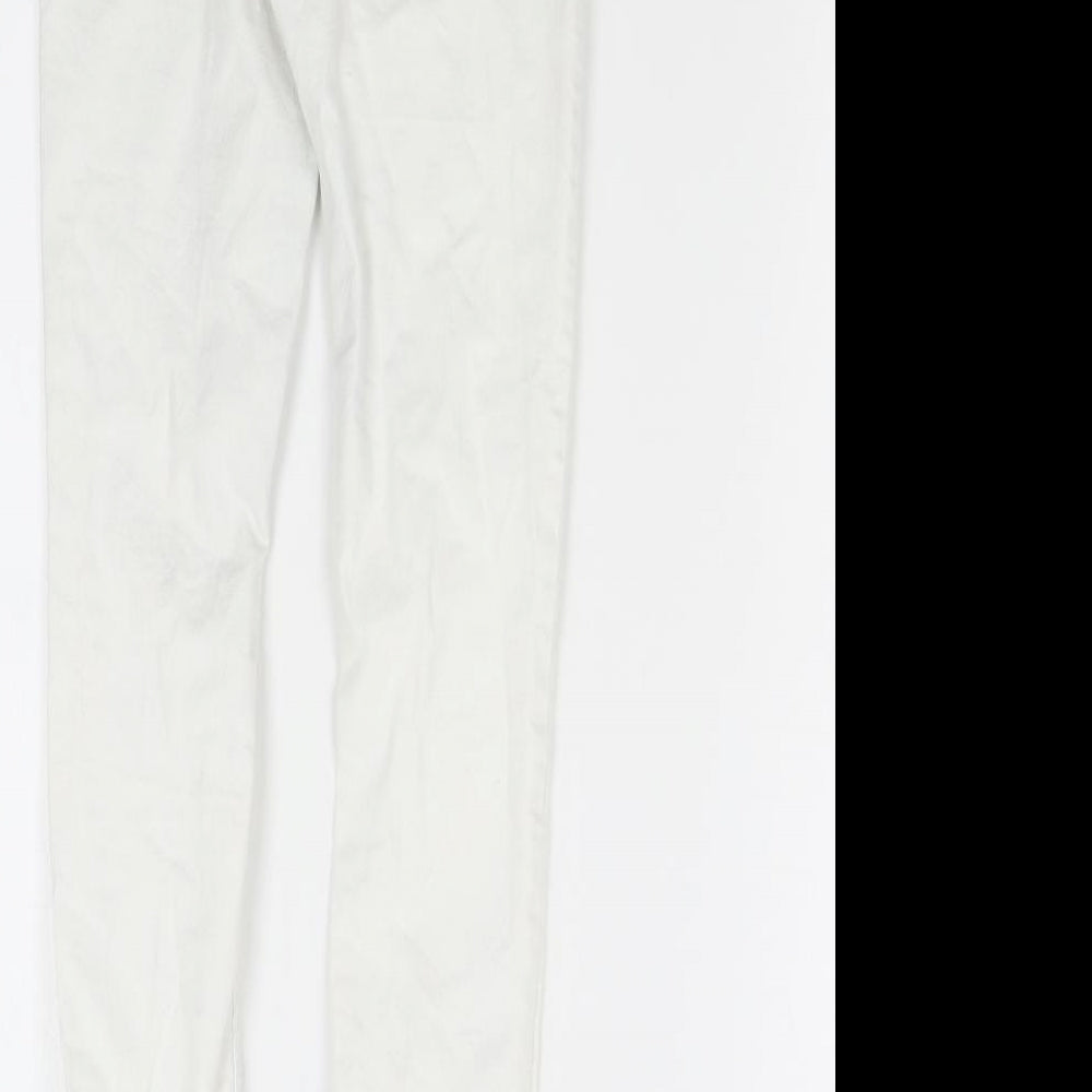 Primark Womens White  Denim Skinny Jeans Size 10 L28 in