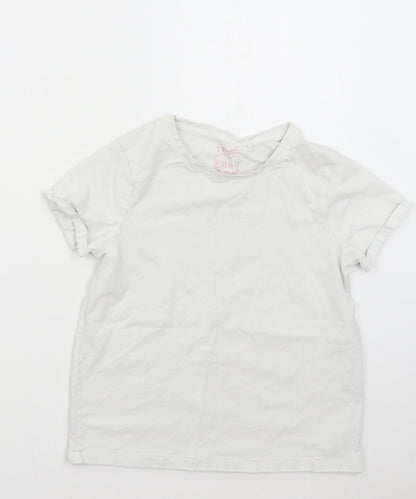 NEXT Girls White   Basic T-Shirt Size 11 Years  - Organic Cotton