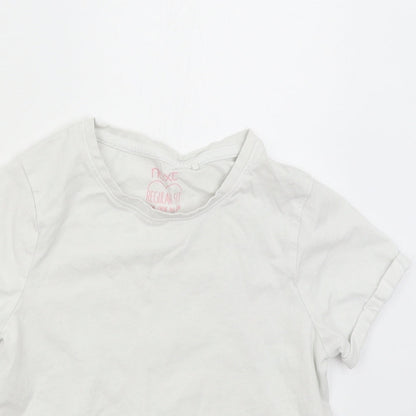 NEXT Girls White   Basic T-Shirt Size 11 Years  - Organic Cotton