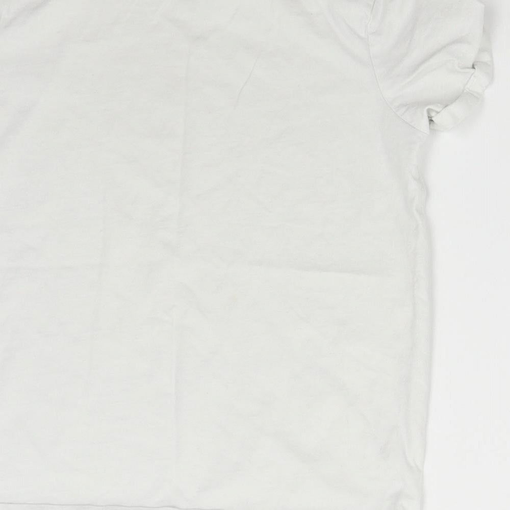 NEXT Girls White   Basic T-Shirt Size 11 Years  - Organic Cotton