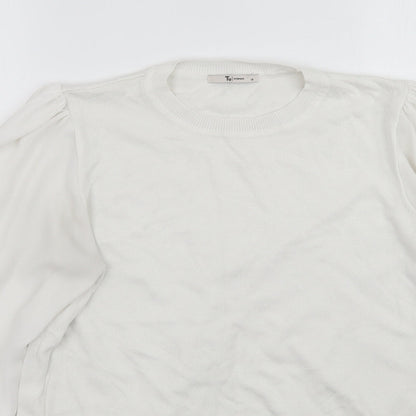 TU Womens White   Pullover Jumper Size 14