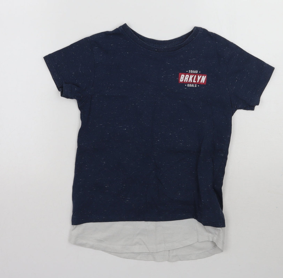 Additional front view of Primark boys’ blue basic t-shirt, size 5-6, years
