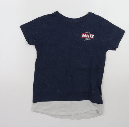 Additional front view of Primark boys’ blue basic t-shirt, size 5-6, years