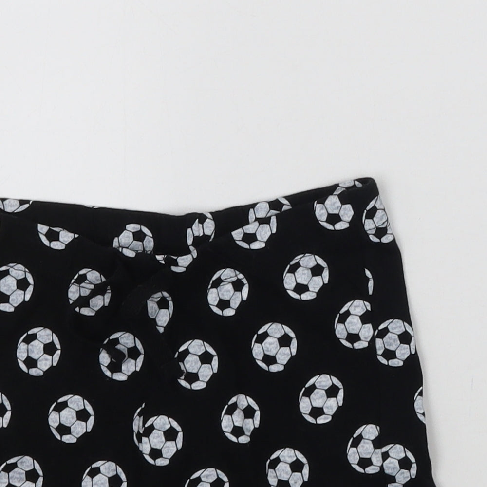 Primark Boys Black Geometric  Cropped Trousers Size 12-18 Months