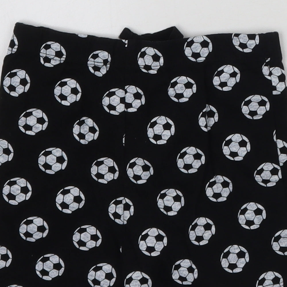 Primark Boys Black Geometric  Cropped Trousers Size 12-18 Months