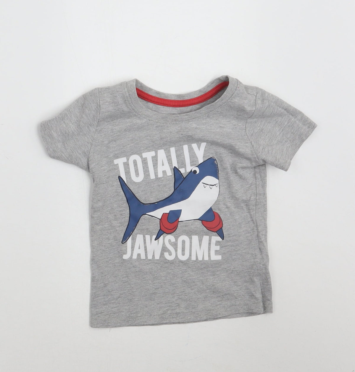 Additional front view of Primark Baby Grey Basic T-Shirt, size 12-18, Months