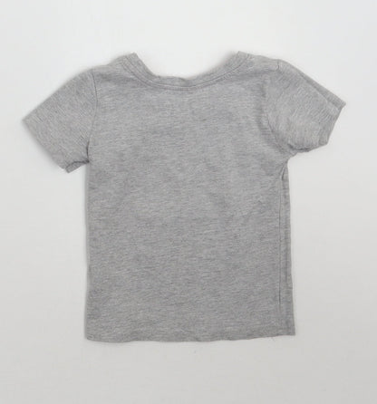Back view of Primark Baby Grey Basic T-Shirt, size 12-18, Months