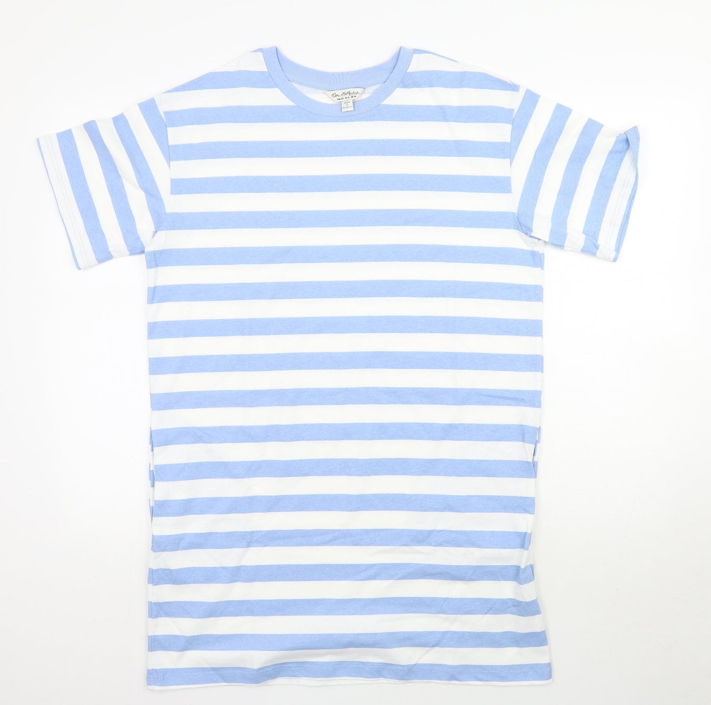 Miss Selfridge Womens Blue Striped  A-Line  Size 10
