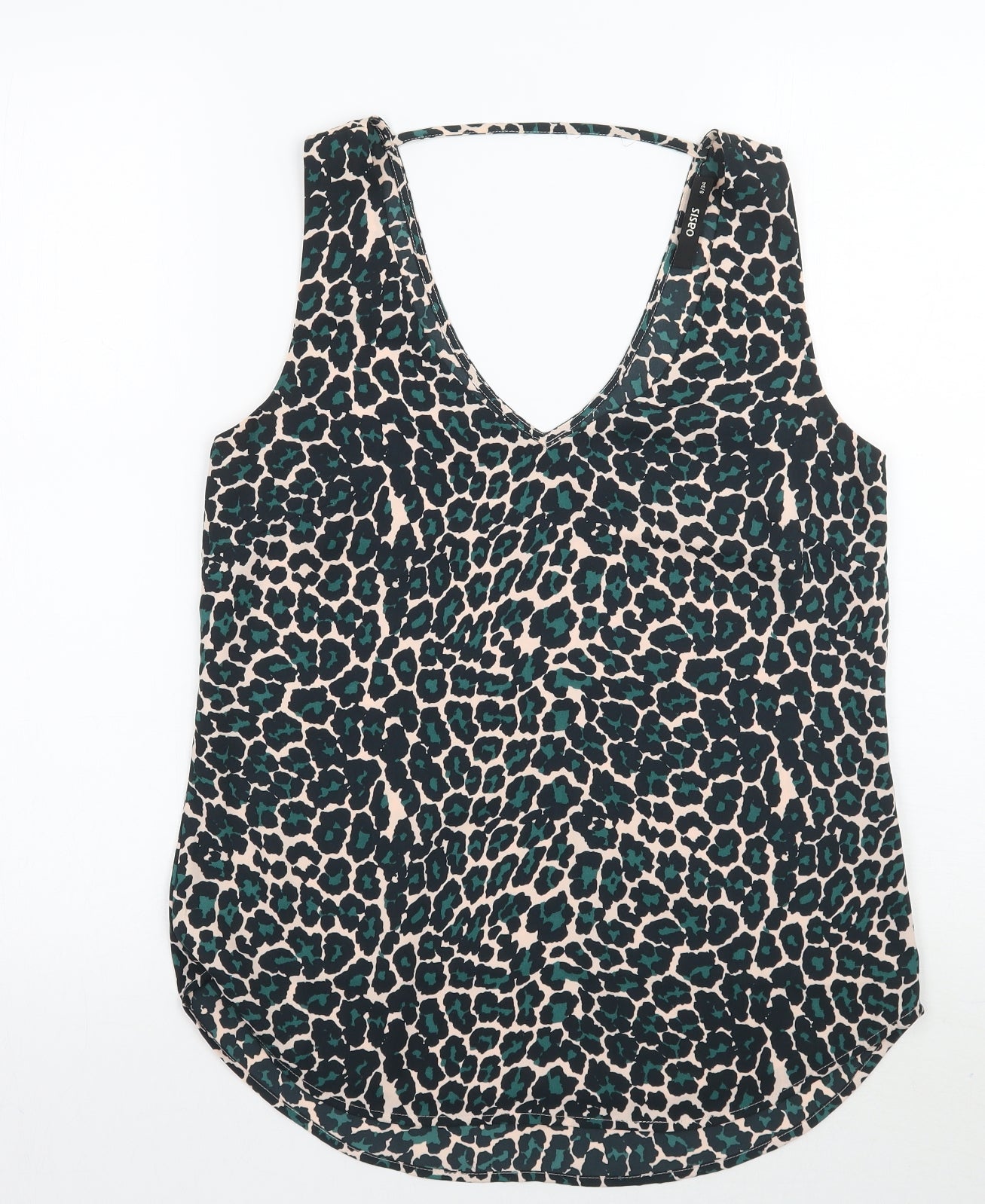 Womens UK Size 8 Oasis Green Basic Tank