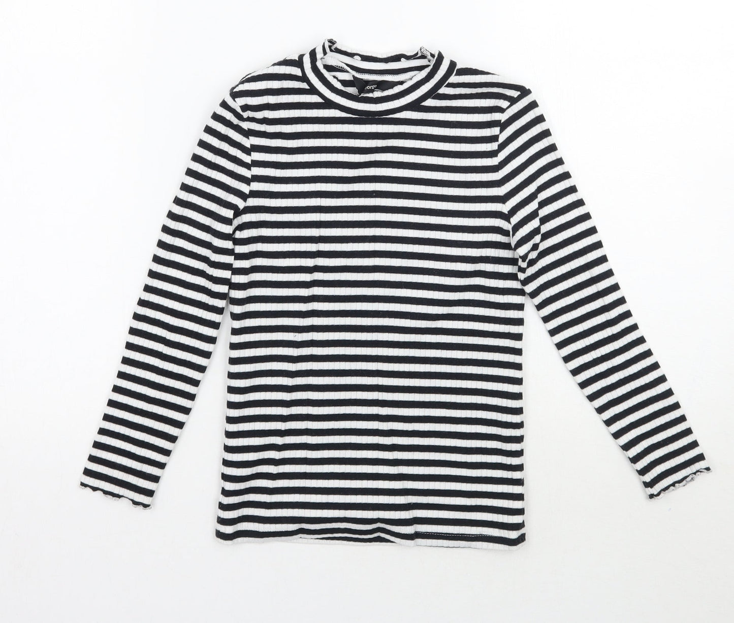 George Girls White Striped  Pullover Jumper Size 6-7 Years