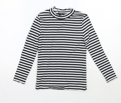 George Girls White Striped  Pullover Jumper Size 6-7 Years