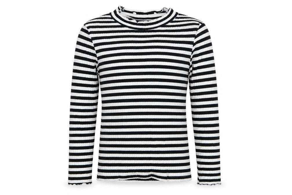 Front view of George girls’ white striped jumper, size 6-7, years